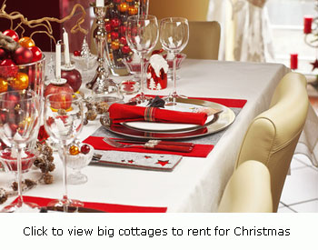 big cottages to rent for christmas large groups